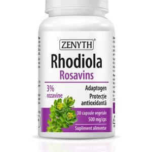 Rhodiola Rosavins, 500mg, 30 capsule vegetale, Zenyth