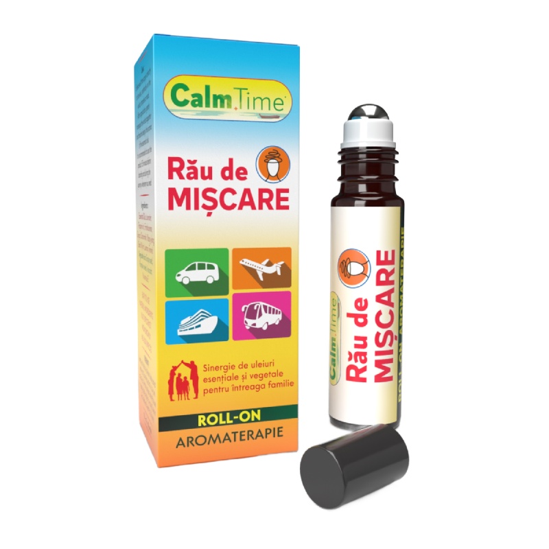 Roll-on aromaterapie CalmTime Rau de miscare, 10ml, Justin Pharma