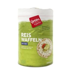 Rondele orez cu sare Eco, 100g, Green Organics