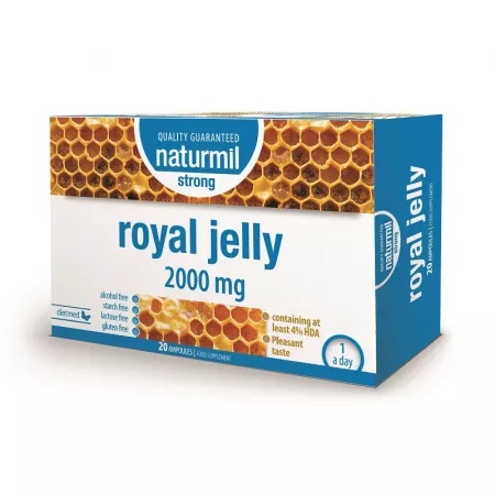 Royal Jelly Strong 2000 mg, 20 fiole x 15 ml, Naturmil