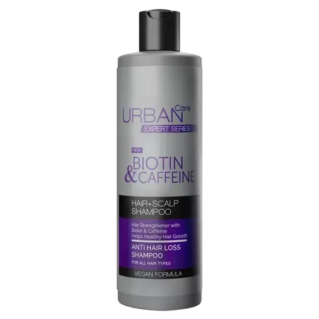 Sampon anti-cadere cu biotina si cofeina Biotin & Caffeine, 350 ml, Urban Care