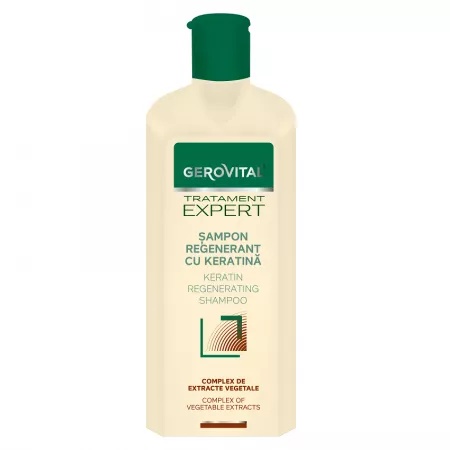 Sampon regenerant cu keratina – Gerovital Tratament Expert, 250 ml