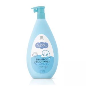 Sampon si gel de dus pentru copii 2 in 1 cu extract de lavanda, 400ml, Bebble