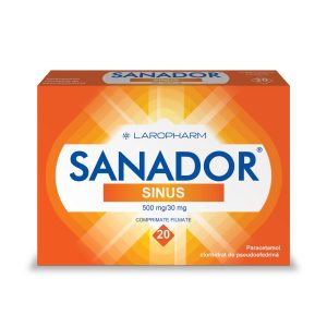 Sanador Sinus 500mg/30mg, 20 comprimate, Laropharm