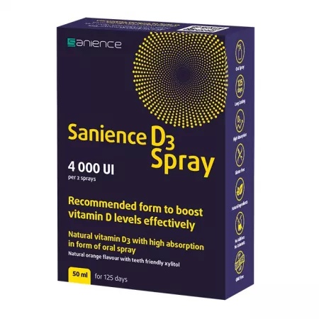 Sanience D3 Spray, 4000 UI, 50 ml