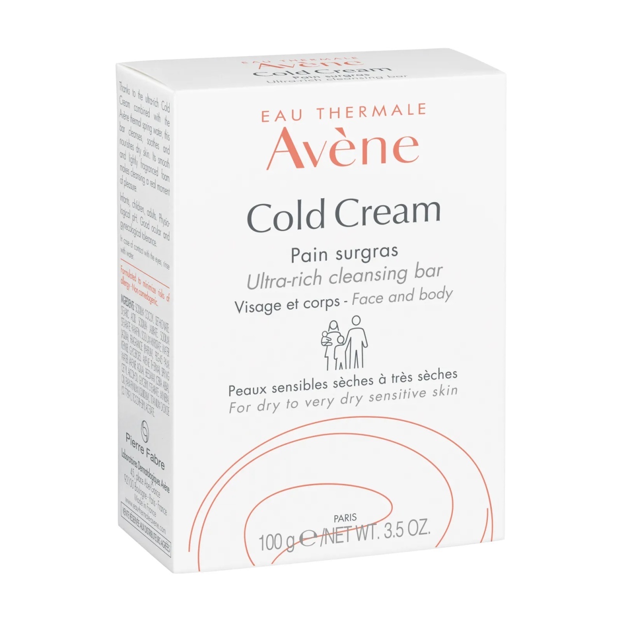 Sapun emolient pentru ten uscat si foarte uscat Cold Cream, 100g, Avene