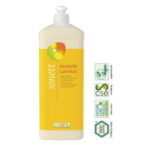 Sapun lichid eco cu galbenele pentru maini si corp, 1L, Sonett