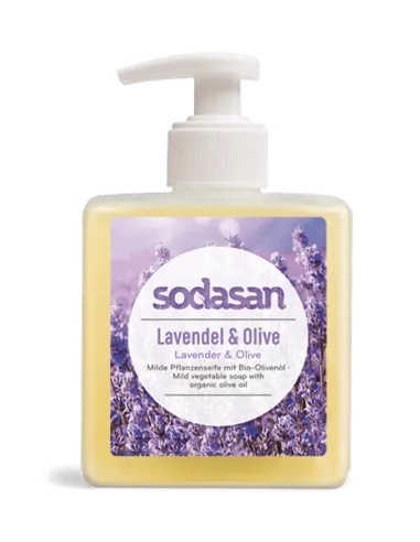 Sapun lichid lavanda si masline Bio, 300ml, Sodasan