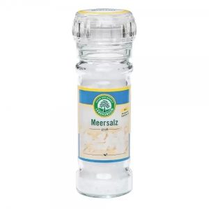 Sare de mare neiodata in rasnita de sticla, 100g, Lebensbaum
