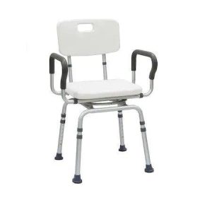 Scaun de baie rotativ cu manere si spatar, reglabil pe inaltime, CMX-3641L, Medico