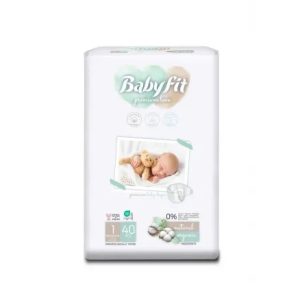 Scutece Bio Newborn, Nr. 1, 0-3 kg, 40 Bucati - Babyfit