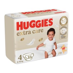 Scutece Extra Care Marimea 4, 8-16kg, 33 bucati, Huggies