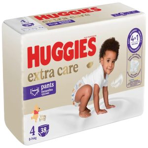 Scutece chilotel Extra Care Pants, Marimea 4, 9-14 kg, 38 bucati, Huggies