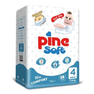 Scutece pentru bebelusi Maxi nr. 4, 7-14kg, 26 bucati, Pine Soft