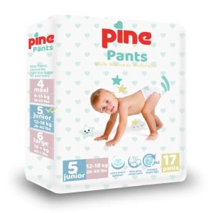 Scutece tip chilot Pants, 5 Junior, 12-18 kg, 17 bucati, Pine