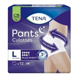 Scutece pentru adulti tip chilot Pants Plus Night, Large, 12 bucati, Tena