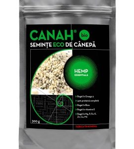 Seminte decorticate de canepa bio, 300g, Canah