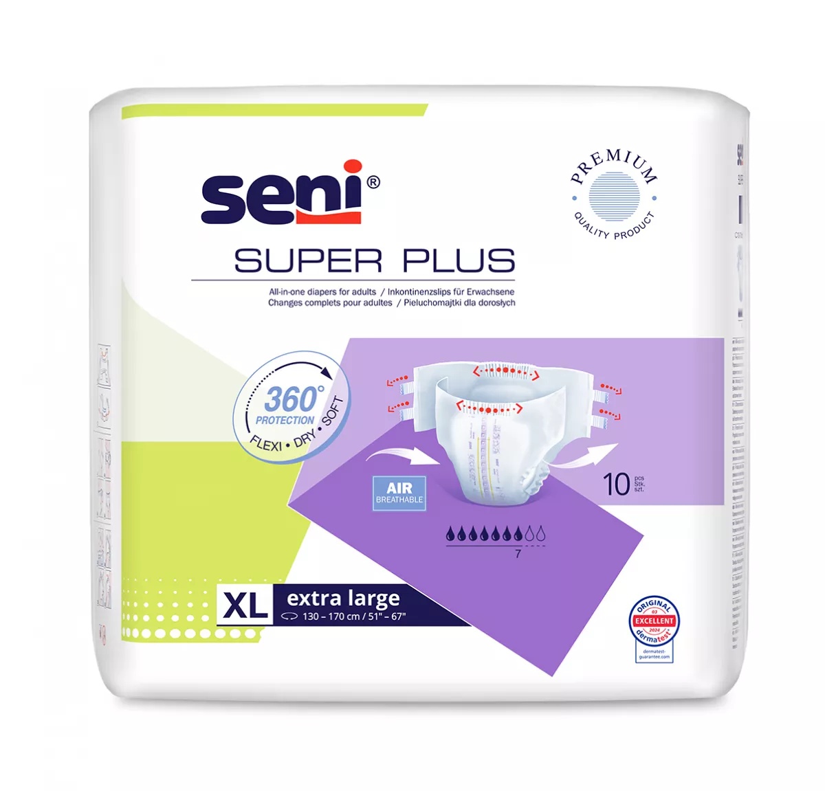 SENI Scutece adulti Super Plus 360 flexi, XL, 10buc