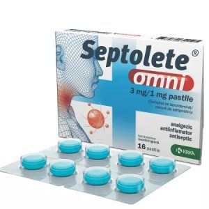 Septolete Omni 3mg/1mg cu eucalipt, 16 pastile, Krka