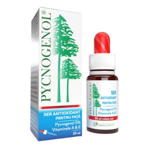 Ser antioxidant pentru fata Pycnogenol 5%, 20ml, Justin Pharma