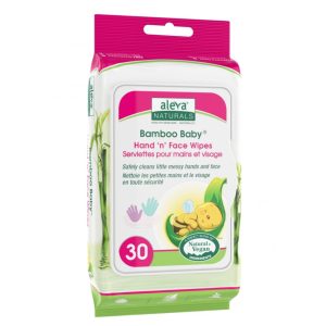 Servetele umede din fibre de bambus pentru maini si fata, 30 bucati, Aleva Naturals