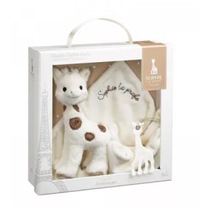 Set Girafa Sophie Cherie si batistuta comforter +0luni, 850734, Vulli