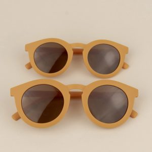 Set ochelari de soare Mom&Me - Mustar, 2 perechi, Little Prints