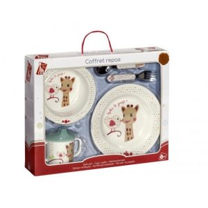 Set pentru masa din melamina girafa Sophie & Kiwi 6L+, 460007, Vulli