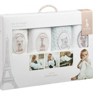 Set scutece din bumbac 70x70cm, 0L+, 4 bucati, 850724, Vulli