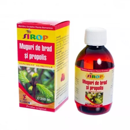 Sirop din muguri brad si propolis, 200ml, Elidor