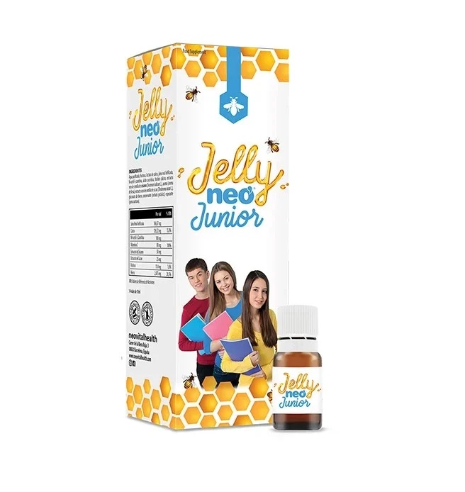 Sirop Junior Jelly cu laptisor de matca, 10 ml, 14 fiole, Neo Kids