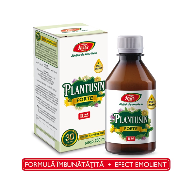 Sirop Plantusin Forte, R25, 250 ml, Fares