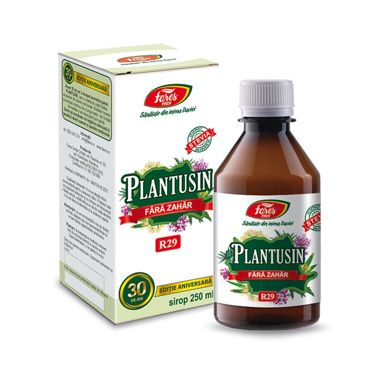 Sirop Plantusin pentru diabetici, R29, 250 ml, Fares