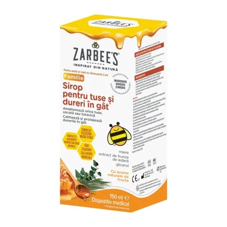 Sirop tuse si durere in gat Zarbee`s, 150ml, Kenvue