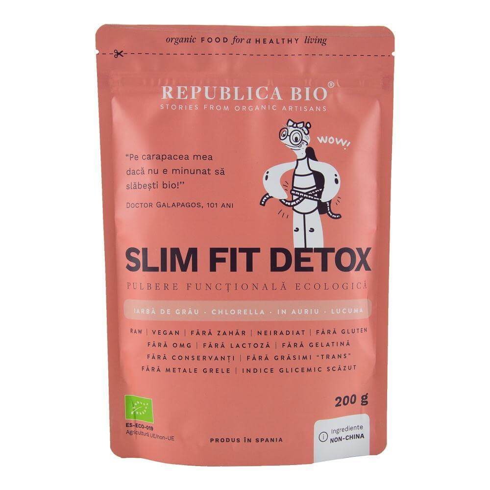 Slim fit detox, pulbere eco, 200g, Republica Bio