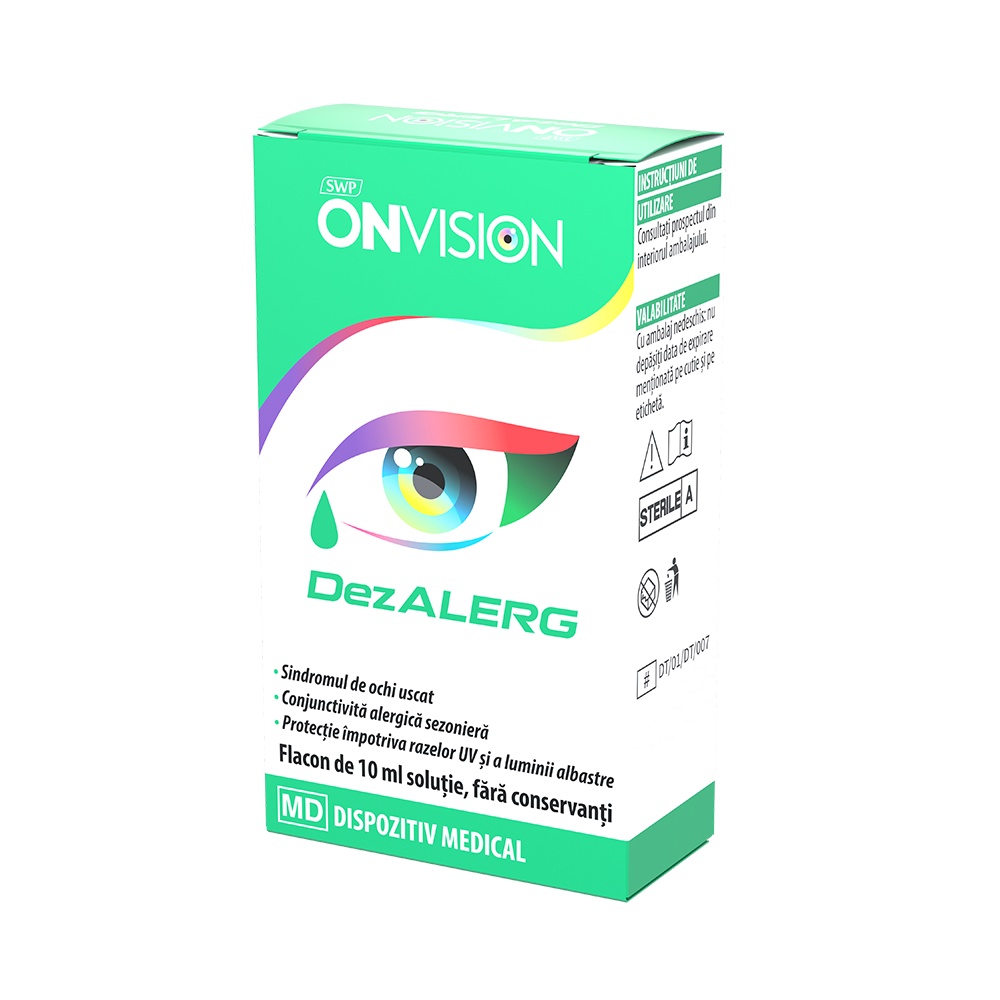 Solutie oftalmica pentru ochi uscati Onvision Dezalerg, 10 ml, Sun Wave Pharma