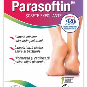 Sosete exfoliante Parasoftin, 1 pereche, Zdrovit