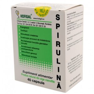 Spirulina 500mg, 40 comprimate, Hofigal