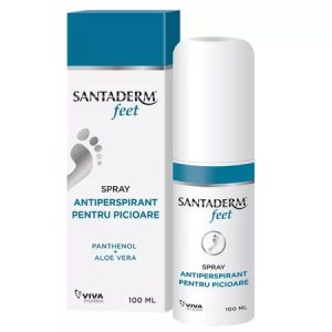 Spray antiperspirant pentru picioare Santaderm Feet, 100 ml