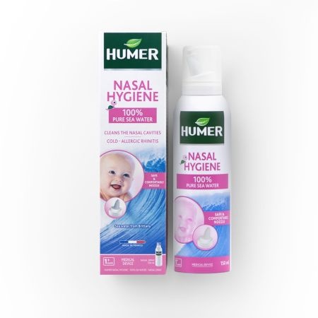 Spray nazal Humer copii 150ml – Apa de mare pentru igiena nazala bebelusi si copii