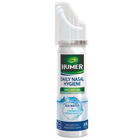 Spray nazal Humer cu apa termala 50ml – Igiena zilnica pentru sugari, copii si adulti