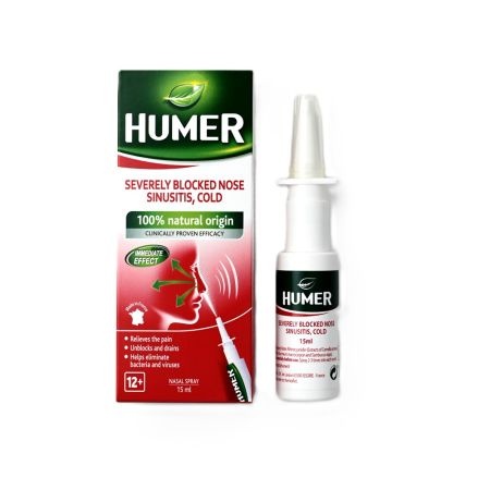 Spray nazal Humer Sinuzita 15ml – Solutie naturala pentru nas infundat si durere sinusala
