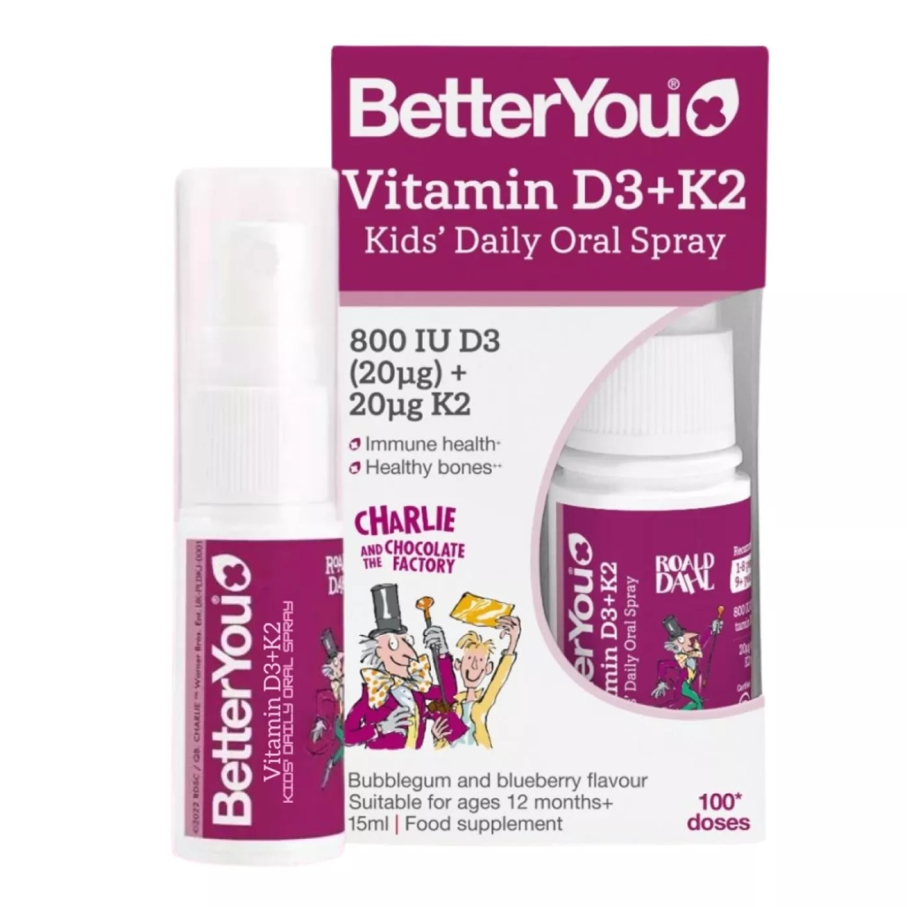 Spray Oral cu Vitamina D3 Si K2 pentru Copii, 15 ml - BetterYou