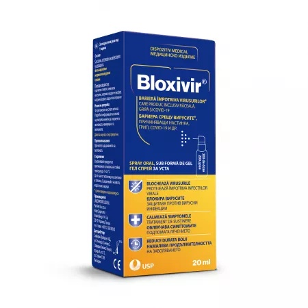 Spray oral gel Bloxivir, 20 ml, USP Romania