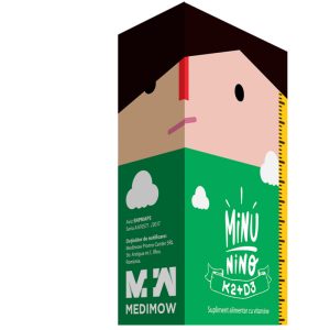 Spray solutie orala vitamina K2 + D3 Minunino, 12.5 ml, Medimow