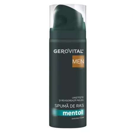 Spuma de ras Gerovital Men cu mentol, 200 ml