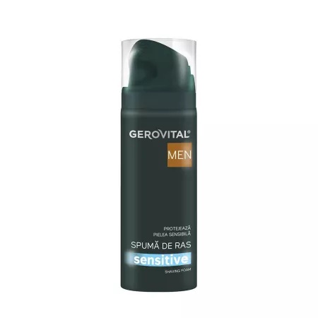 Spuma de ras Gerovital Men Sensitive, 200 ml
