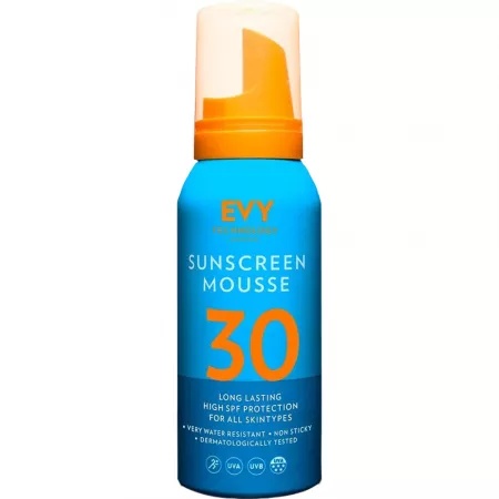 Spuma pentru fata si corp unisex cu SPF 30 Sunscreen Mousse, 100 ml, Evy Technol