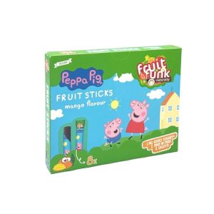 Sticks din fructe cu mango fara zahar Peppa Pig, 8 x 10g, Fruit Funk