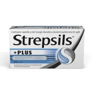 Strepsils Plus, 24 pastile, Reckitt